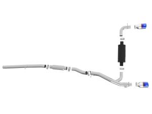 aFe Power - aFe Power Takeda 3 IN 304 Stainless Steel Cat-Back Exhaust System w/ Blue Flame Tip Ford Focus RS 16-18 L4-2.3L (t) - 49-33103-L - Image 5