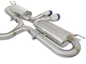 aFe Power - aFe Power Takeda 3 IN 304 Stainless Steel Cat-Back Exhaust System w/ Blue Flame Tip Honda Civic Si Coupe 17-20 L4-1.5L (t) - 49-36618-L - Image 3