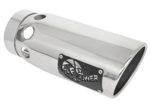 aFe Power MACH Force-Xp 304 Stainless Steel Intercooled Clamp-on Exhaust Tip Polished 4 IN Inlet x 5 IN Outlet x 12 IN L - 49T40501-P121