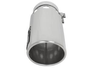 aFe Power - aFe Power MACH Force-Xp 304 Stainless Steel Intercooled Clamp-on Exhaust Tip Polished 4 IN Inlet x 5 IN Outlet x 12 IN L - 49T40501-P121 - Image 2