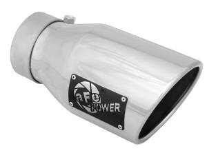 aFe Power MACH Force-Xp 304 Stainless Steel Clamp-on Exhaust Tip Polished 3 IN Inlet x 4-1/2 IN Outlet x 9 IN L - 49T30451-P09