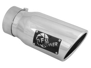 aFe Power MACH Force-Xp 304 Stainless Steel Clamp-on Exhaust Tip Polished 3 IN Inlet x 4 IN Outlet x 9 IN L - 49T30401-P09