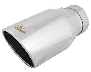 Exhaust - Exhaust Tips - aFe Power - aFe Power MACH Force-Xp 304 Stainless Steel Clamp-on Exhaust Tip Polished 4 IN Inlet x 6 IN Outlet x 12 IN L - 49T40604-P12