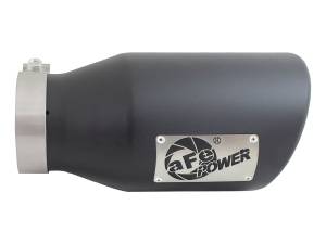 aFe Power - aFe Power MACH Force-Xp 409 Stainless Steel Clamp-on Exhaust Tip Black 4 IN Inlet x 6 IN Outlet x 12 IN L - 49T40601-B12 - Image 2