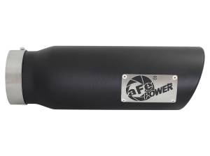 aFe Power - aFe Power MACH Force-Xp 409 Stainless Steel Clamp-on Exhaust Tip Black 4 IN Inlet x 5 IN Outlet x 15 IN L - 49T40501-B15 - Image 2