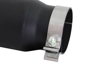 aFe Power - aFe Power MACH Force-Xp 409 Stainless Steel Clamp-on Exhaust Tip Black 4 IN Inlet x 5 IN Outlet x 15 IN L - 49T40501-B15 - Image 4