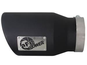 aFe Power - aFe Power MACH Force-Xp 409 Stainless Steel Clamp-on Exhaust Tip Black - Left - Exit 5 IN Inlet x 7 IN Outlet x 12 IN L - 49T50702-B12 - Image 2