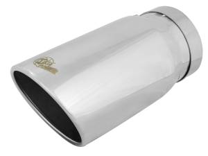 aFe Power MACH Force-Xp 304 Stainless Steel Clamp-on Exhaust Tip Polished 5 IN Inlet x 6 IN Outlet x 12 IN L - 49T50604-P12