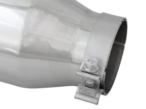 aFe Power - aFe Power MACH Force-Xp 304 Stainless Steel Clamp-on Exhaust Tip Polished 4 IN Inlet x 6 IN Outlet x 15 IN L - 49T40606-P15 - Image 4