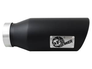 aFe Power - aFe Power MACH Force-Xp 409 Stainless Steel Clamp-on Exhaust Tip Black 4 IN Inlet x 6 IN Outlet x 15 IN L - 49T40606-B15 - Image 2