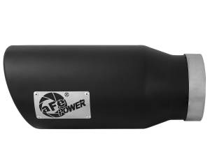 aFe Power - aFe Power MACH Force-Xp 409 Stainless Steel Clamp-on Exhaust Tip Black - Left - Exit 5 IN Inlet x 7 IN Outlet x 15 IN L - 49T50702-B15 - Image 2