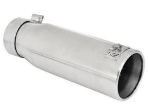 aFe Power MACH Force-Xp 304 Stainless Steel Clamp-on Exhaust Tip Polished 3 IN Inlet x 4 IN Outlet x 12 IN L - 49-92043-P