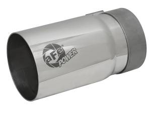 aFe Power MACH Force-Xp 304 Stainless Steel Clamp-on Exhaust Tip Polished - Right - Exit 3-1/2 IN Inlet x 4 IN Outlet x 7 IN L - 49T35404-P07