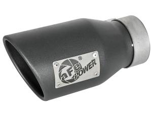 aFe Power MACH Force-Xp 409 Stainless Steel Clamp-on Exhaust Tip High-Temp Metallic Black 3 IN Inlet x 4-1/2 IN Outlet x 9 IN L - 49T30452-B091