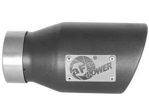 aFe Power - aFe Power MACH Force-Xp 409 Stainless Steel Clamp-on Exhaust Tip High-Temp Metallic Black 3 IN Inlet x 4-1/2 IN Outlet x 9 IN L - 49T30452-B091 - Image 2