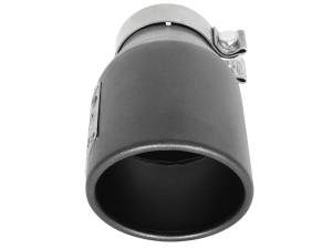 aFe Power - aFe Power MACH Force-Xp 409 Stainless Steel Clamp-on Exhaust Tip High-Temp Metallic Black 3 IN Inlet x 4-1/2 IN Outlet x 9 IN L - 49T30452-B091 - Image 3