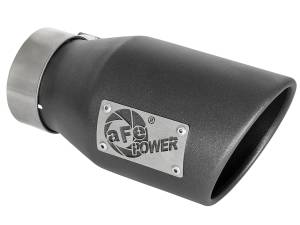 aFe Power MACH Force-Xp 409 Stainless Steel Clamp-on Exhaust Tip High-Temp Metallic Black 3 IN Inlet x 4-1/2 IN Outlet x 9 IN L - 49T30451-B091