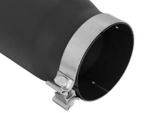 aFe Power - aFe Power MACH Force-Xp 409 Stainless Steel Clamp-on Exhaust Tip Black 5 IN Inlet x 6 IN Outlet x 15 IN L - 49T50601-B15 - Image 3