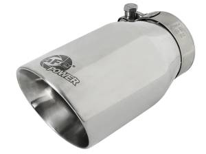 aFe Power MACH Force-Xp 304 Stainless Steel Clamp-on Exhaust Tip Polished 2-1/2 IN Inlet x 3-1/2 IN Outlet X 7 IN L - 49T25354-P07