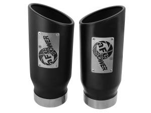 aFe Power - aFe Power MACH Force-Xp 409 Stainless Steel Clamp-on Exhaust Tip Black 4 IN Inlet x 5 IN Outlet x 12 IN L - 49T40506-B12 - Image 2
