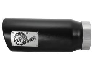 aFe Power - aFe Power MACH Force-Xp 409 Stainless Steel Clamp-on Exhaust Tip Black 4 IN Inlet x 5 IN Outlet x 12 IN L - 49T40506-B12 - Image 3