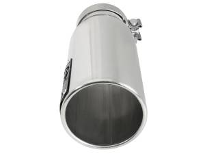 aFe Power - aFe Power SATURN 4S 304 Stainless Steel Intercooled Clamp-on Exhaust Tip Polished 4 IN Inlet x 5 IN Outlet x 12 IN L - 49T40501-P122 - Image 3