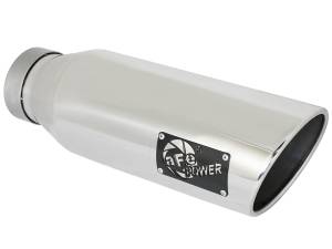 aFe Power MACH Force-Xp 304 Stainless Steel Clamp-on Exhaust Tip Polished 4 IN Inlet x 6 IN Outlet x 18 IN L - 49T40601-P18