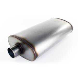 aFe Power MACH Force-Xp 409 Stainless Steel Muffler (3 IN ID Center/Center x 5 IN Dia. x 11 IN L - Round Body) - 49-91010