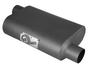 aFe Power - aFe Power Scorpion Aluminized Steel Muffler 2-1/2 IN ID Offset/Offset x 10 IN W x 4 IN H x 13 IN L - Oval Body - 49M00003 - Image 1