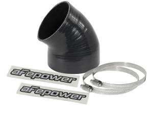 aFe Power Magnum FORCE Cold Air Intake System Spare Parts Kit (4-1/8 IN ID to 3-1/2 IN ID x 49 Deg.) Elbow Reducing Coupler - Black - 59-00085