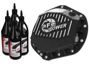 aFe Power Pro Series Rear Differential Cover Black w/ Machined Fins & Gear Oil GM Diesel Trucks 01-19 V8-6.6L (td) LB7/LLY/LBZ/LMM/LML/L5P - 46-71061B