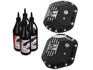 aFe Power Pro Series Dana 30 and Dana 44 Differential Covers Black w/ Gear Oil Jeep Wrangler (TJ/JK) 97-18 - 46-7113AB