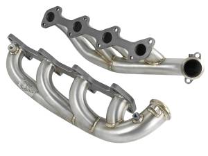 aFe Power Twisted Steel 1-3/4 IN to 2 IN 304 Stainless Headers Ford Diesel Trucks 03-07 V8-6.0L (td) - 48-33022