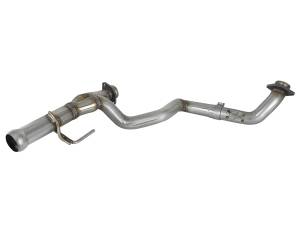 Exhaust - Pipes - aFe Power - aFe Power Twisted Steel 2-1/4 IN to 2-1/2 IN 409 Stainless Steel Street Series Y-Pipe Jeep   Wrangler (JL) 18-23/ Gladiator (JT) 20-23 V6-3.6L - 48-48026