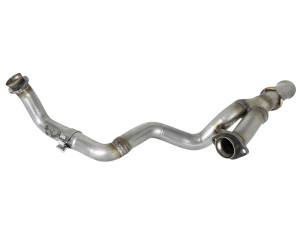 aFe Power - aFe Power Twisted Steel 2-1/4 IN to 2-1/2 IN 409 Stainless Steel Street Series Y-Pipe Jeep   Wrangler (JL) 18-23/ Gladiator (JT) 20-23 V6-3.6L - 48-48026 - Image 2