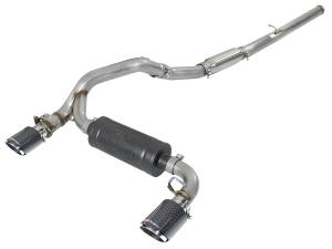 aFe Power - aFe Power Takeda 3 IN 304 Stainless Steel Cat-Back Exhaust System w/ Carbon Fiber Tip Ford Focus RS 16-18 L4-2.3L (t) - 49-33103-C - Image 1