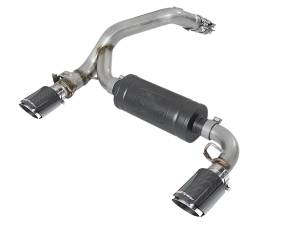 aFe Power Takeda 3 IN 304 Stainless Steel Axle-Back Exhaust System w/ Carbon Fiber Tip Ford Focus RS 16-18 L4-2.3L (t) - 49-33104-C