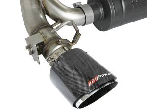 aFe Power - aFe Power Takeda 3 IN 304 Stainless Steel Axle-Back Exhaust System w/ Carbon Fiber Tip Ford Focus RS 16-18 L4-2.3L (t) - 49-33104-C - Image 2