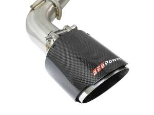 aFe Power - aFe Power Takeda 2-1/2 IN 304 Stainless Steel Cat-Back Exhaust System w/ Carbon Fiber Tips Infiniti Q50 16-23 V6-3.0L (tt) - 49-36132NM-C - Image 2