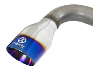 aFe Power - aFe Power Takeda 3 IN to 2-1/2 IN 304 Stainless Steel Axle-Back Exhaust w/ Blue Flame Tip Hyundai Elantra GT 18-20 L4-1.6L (t) - 49-37002-1L - Image 2