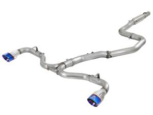 aFe Power Takeda 3 IN to 2-1/2 IN 304 Stainless Steel Cat-Back Exhaust w/ Blue Flame Tip Hyundai Elantra GT 18-20 L4-1.6L (t) - 49-37003-1L