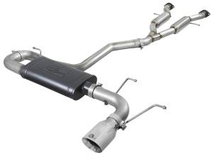 aFe Power - aFe Power MACH Force-Xp 2-1/2 IN to 3 IN 304 Stainless Steel Cat-Back Exhaust w/Polish Tip Jeep Grand Cherokee (WK2) 14-21 V6-3.6L - 49-38078-P - Image 1