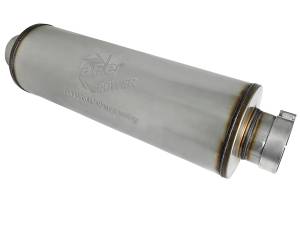 aFe Power SATURN 4S 409 Stainless Steel Muffler 4 IN ID Center/Center x 8 IN Dia. x 30 IN OAL - Round Body - 49M00038