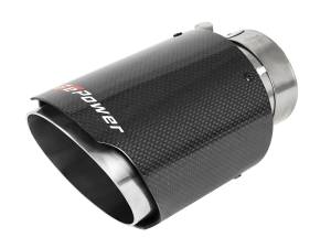 aFe Power MACH Force-Xp 304 Stainless Steel Clamp-on Exhaust Tip Carbon Fiber 2-1/2 IN Inlet x 4 IN Outlet x 7 IN L - 49T25404-C07