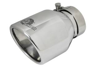 Exhaust - Exhaust Tips - aFe Power - aFe Power MACH Force-Xp 304 Stainless Steel Clamp-on Exhaust Tip Polished 2-1/2 IN Inlet x 4 IN Outlet x 6 IN L - 49T25404-P06