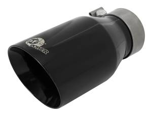 Exhaust - Exhaust Tips - aFe Power - aFe Power MACH Force-Xp 304 Stainless Steel Clamp-on Exhaust Tip Black 3 IN Inlet x 4-1/2 IN Outlet x 9 IN L - 49T30454-B092