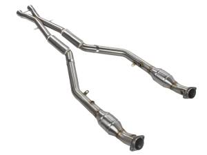 aFe Power - aFe Power MACH Force-Xp X-Pipe 2-1/2 IN 304 Stainless Steel w/ Cat & Resonator BMW M3 (E90/92/93) 08-13 V8-4.0L S65 - 49-36321-1 - Image 2