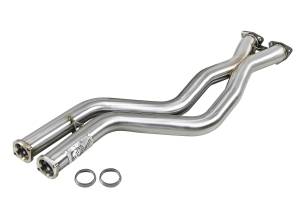 aFe Power Twisted Steel 2-1/2 IN 304 Stainless Steel Race Series X-Pipe BMW M3 (E46) 01-06 L6-3.2L S54 - 48-36324