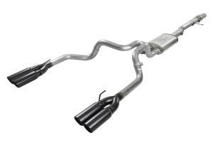 aFe Power Vulcan Series 4 IN to 3 IN 304 Stainless Cat-Back Exhaust System w/ Black Tip GM Silverado/Sierra 1500 19-23 V8-6.2L - 49-34102-B
