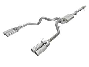 aFe Power Vulcan Series 4 IN to 3 IN 304 Stainless Cat-Back Exhaust System w/ Polished Tip GM Silverado/Sierra 1500 19-23 V8-6.2L - 49-34102-P
